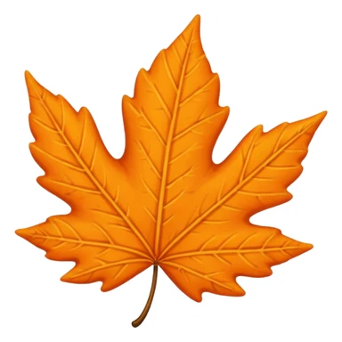 leaf orange sticker