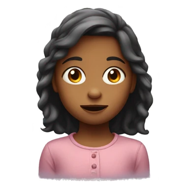 little girl does a „huh?” face sticker