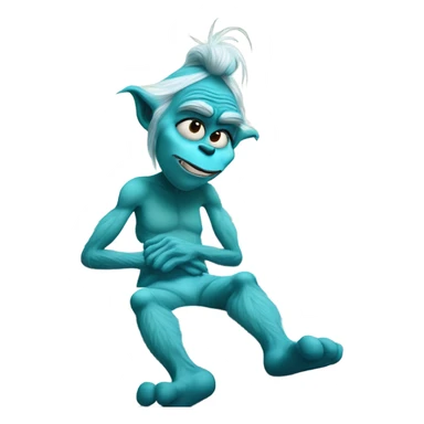 blue grinch knee surgery meme emoji sticker