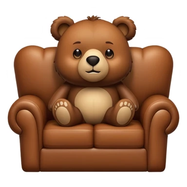 Couch coop with bear sticker