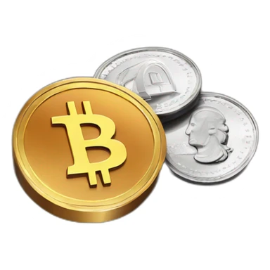 a coin made up of half bitcoin and a cent sticker