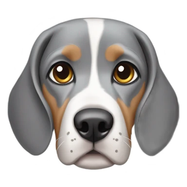 Gray Beagle Dog with Mastiff, Gray Eyes sticker