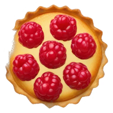 tartlet with raspberries top view sticker