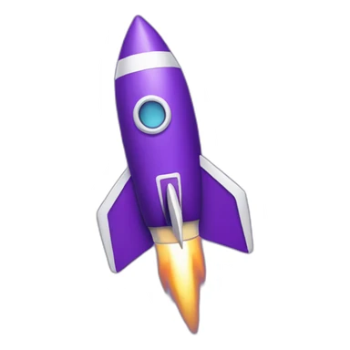purple rocket sticker