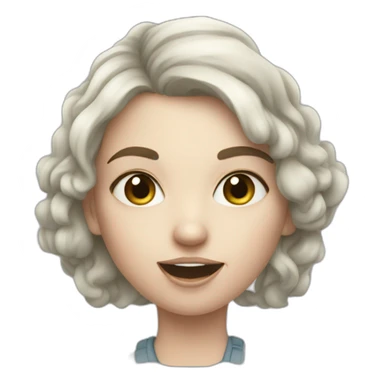 a white-skinned girl with a vape in her hands sticker