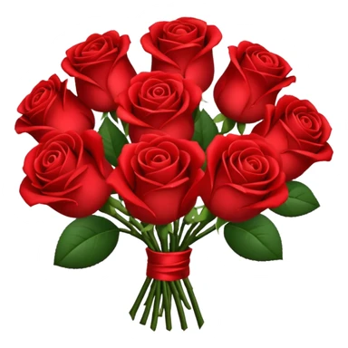 Bouquet roses satin sticker