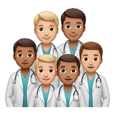 5 doctor staff all men sticker