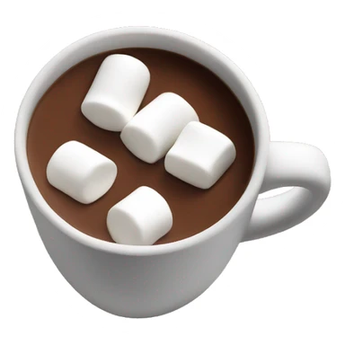 christmas hot chocolate cup with marshmallows  sticker