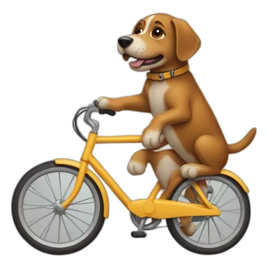 dog on a bike sticker
