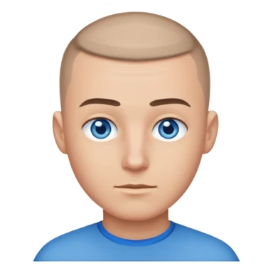 man with buzzcut sticker