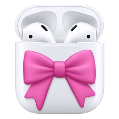 Airpod maxes with pink bows sticker