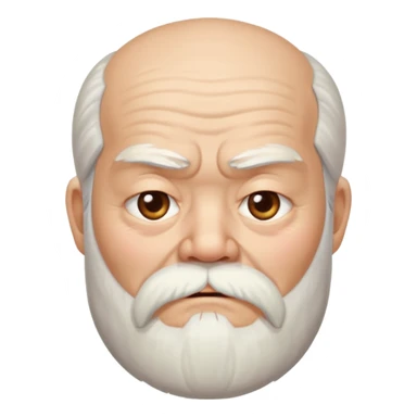 Grumpy old chinese man with beard  sticker