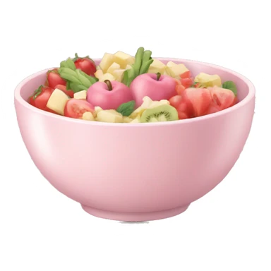  pale pink bowl of healthy food sticker