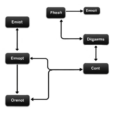 A black and white flowchart sticker