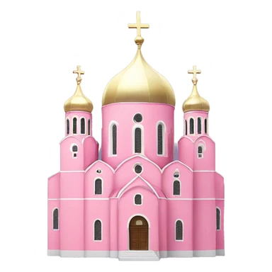 Big Pink orthodox church  sticker