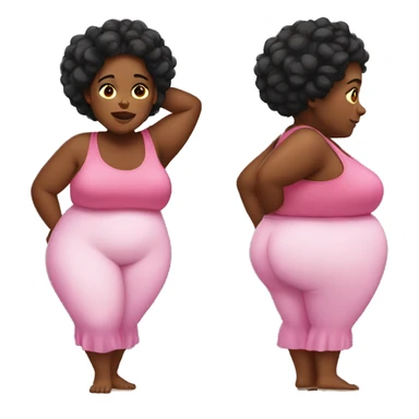 Fat black woman with a big belly sticker