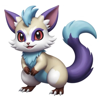 Shiny Furret-Absol-Noibat-Noivern-Hybrid (Full body) sticker