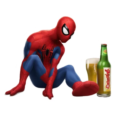 Spider-Man qui boit une bière  sticker