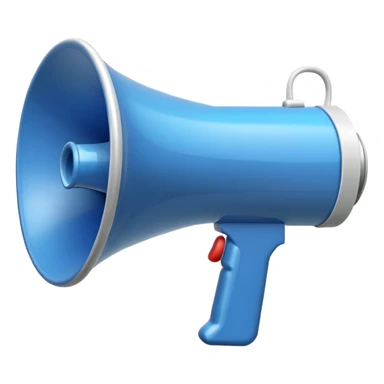 megaphone white sticker