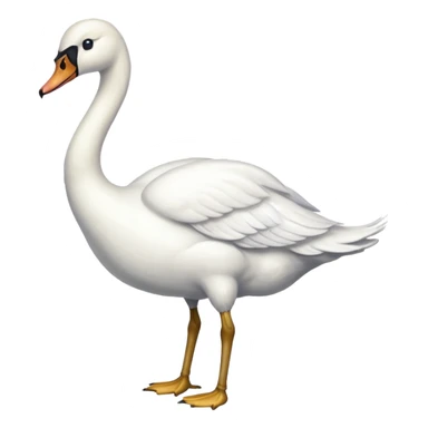 A swan who stand on left see on Right sticker