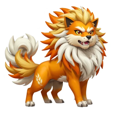 Entei-Arcanine-Solgaleo-fusion (full body) sticker