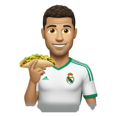Ronaldo qui mange un tacos  sticker