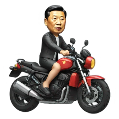 Xi jinping riding a motorcycle shirtless sticker
