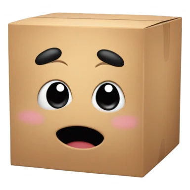 A box with (black dot Kirby eyes) sticker