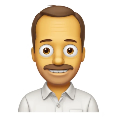 Homer Simpson with brown thinning hair emoji sticker