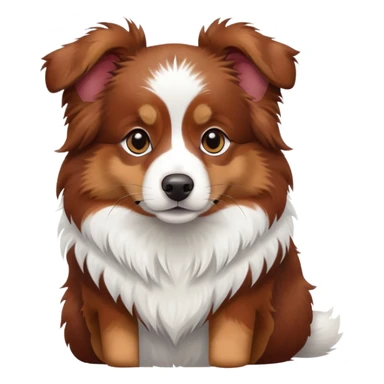 Red tri mini Aussie  sticker
