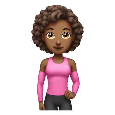 gym girl in pink outfit sticker