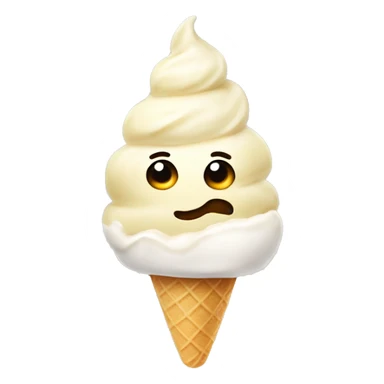 Realistic vanilla icecream sticker