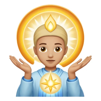 Spiritual healing light in hands  sticker