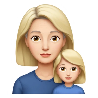 just like the last one but make the mother taller  and older with a side part sticker