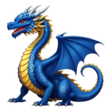 majestic Navy blue dragon sticker