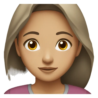 iraqi girl with brown hair, brown eyes, light tan skin, kurdish sticker