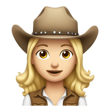 Pretty white girl cowgirl sticker