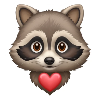 Racoon with eyes of hearts 😍 sticker