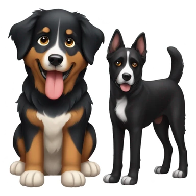 Mostly black German shepard and Bernese mountain dog  sticker