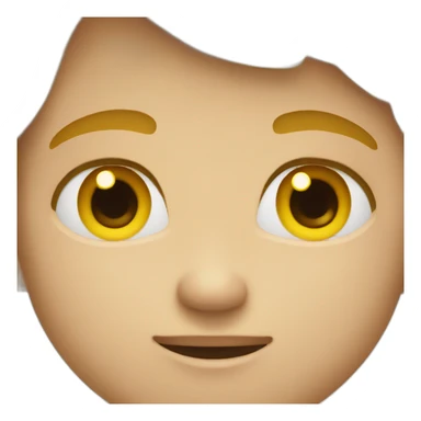 A normal yellow face emoji of staring sticker