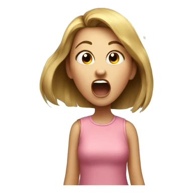 A girl screaming because shes getting butterflies  sticker