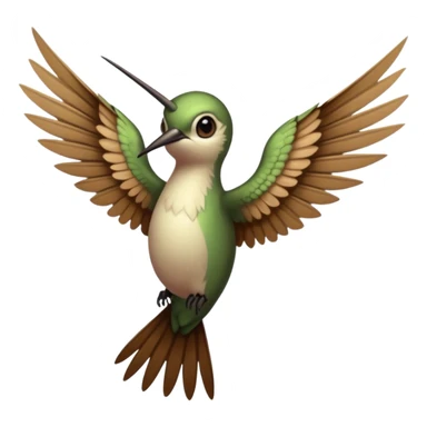 creppy demon like hummingbird with  creppy and very long wings   staring in your soul  sticker