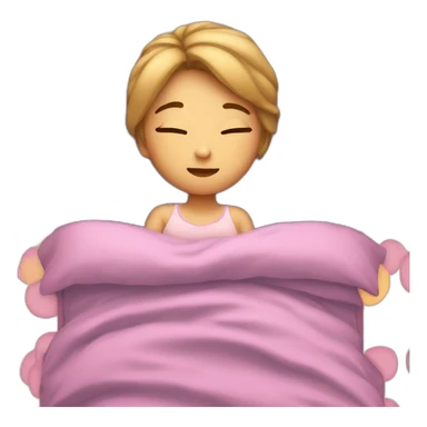 Girl in bed sleep sticker
