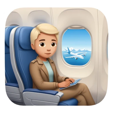 Me sitting on an airplane to Greenland sticker