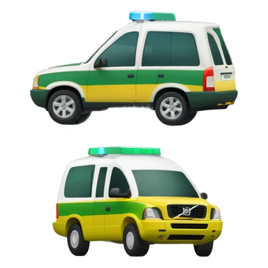 yellow and green ambulance volvo xc90 sticker