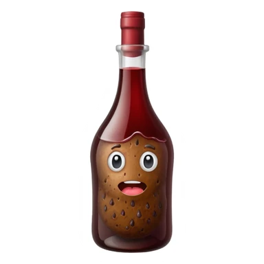 Poop in a bottle of wine sticker