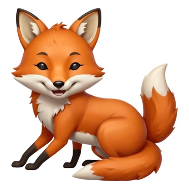 A fox head with heart eyes
The second one should be a fox that is laughing
The third one should be a fox with an athletic body that shows strength, for example
The fourth one should be a fox head that is sleepy and relaxed
The fifth one should be sad with teary eyes sticker