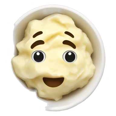 Mashed potatoes in a bowl sticker