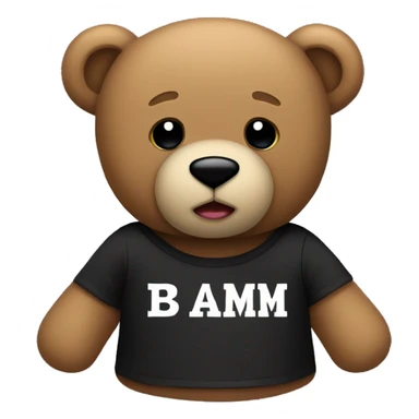 A teddy bear with a blm shirt on sticker