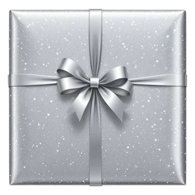 Silver glittering luxurious wrapping paper with sparkles sticker